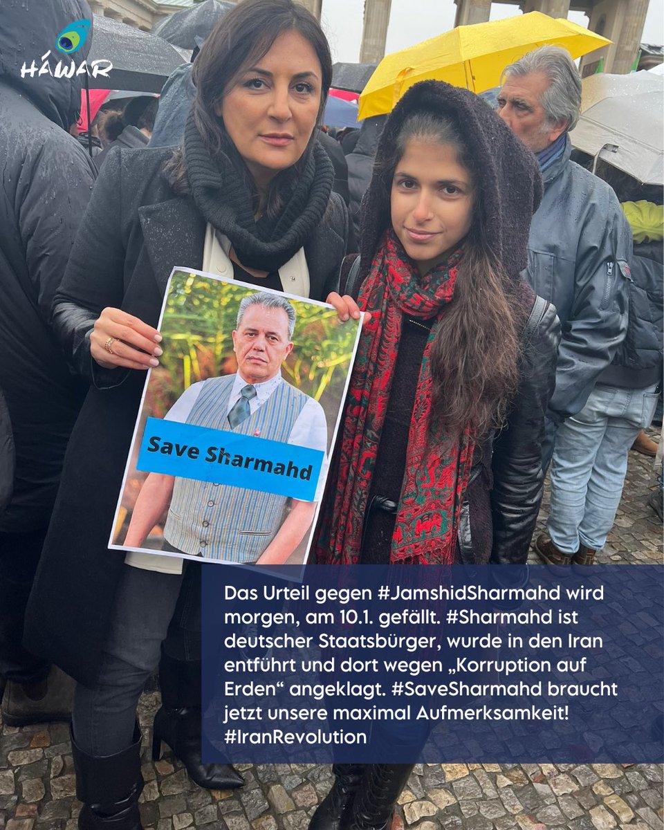 DuezenTekkal's tweet photo. Das Urteil gegen #JamshidSharmahd wird morgen, am 10.1. gefällt. #Sharmahd ist deutscher Staatsbürger und wurde in den Iran entführt und dort wegen „Korruption auf Erden“ angeklagt. #SaveSharmahd braucht jetzt unsere maximal Aufmerksamkeit! Ihm droht die Todesstrafe. https://t.co/mWtsAbijgl