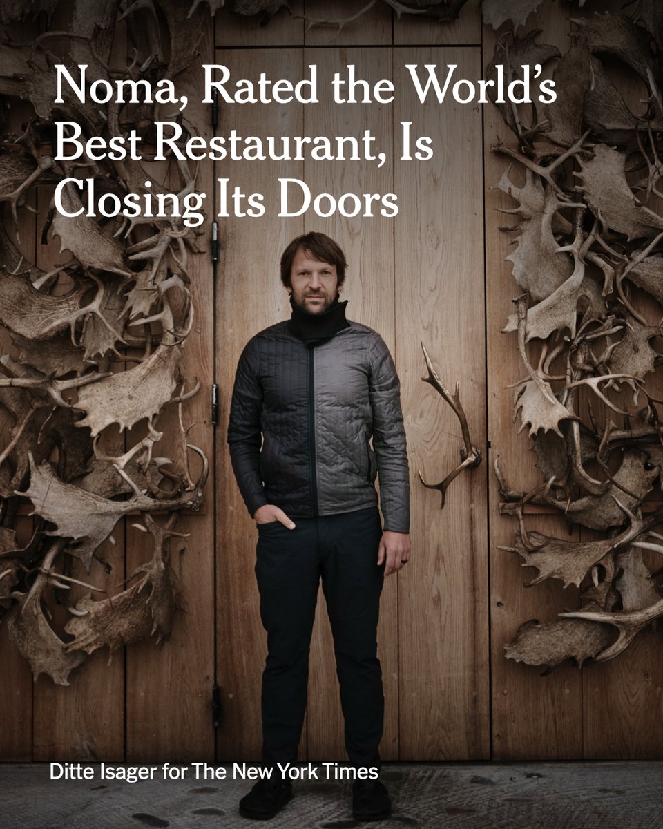 Noma, often called the world's best restaurant, will close at the end of 2024, the Copenhagen chef René Redzepi told The New York Times. He said fine dining at the highest level has hit a breaking point. nyti.ms/3ikSPou