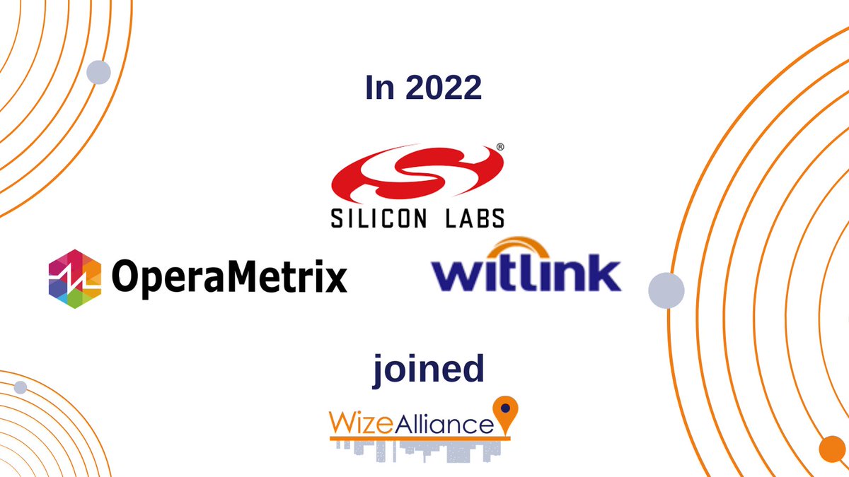 WIZE_Alliance's tweet image. Silicon Labs, OperaMetrix and Witlink joined us in 2022!
Who will be ou next new member?
#IoT #wirelesstechnology #energy