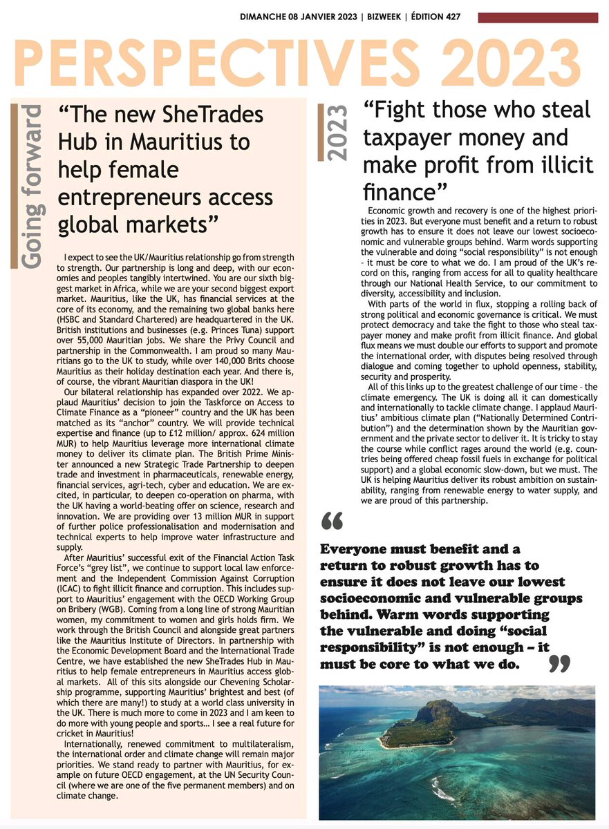 UKHCCharlotte's tweet image. We have a big to do list for 2023!

Thank you to #BIZweek for the opportunity to set out our #2023 priorities as our relationship goes from strength to strength 🇬🇧🤝🇲🇺

Read more ⤵️