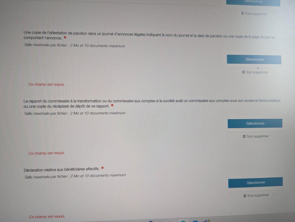 CecilePrimault's tweet photo. 09/01/2023 : le guichet unique demande un rapport du commissaire à la transformation, des statuts mis à jour et un PV enregistré aux impôts pour un passage de SAS en SASU...🧐 #guichetunique #guichetentreprise  #balancetonguichetunique #inpi #ordredesexpertscomptables #avocats https://t.co/sKpo5aXIVj