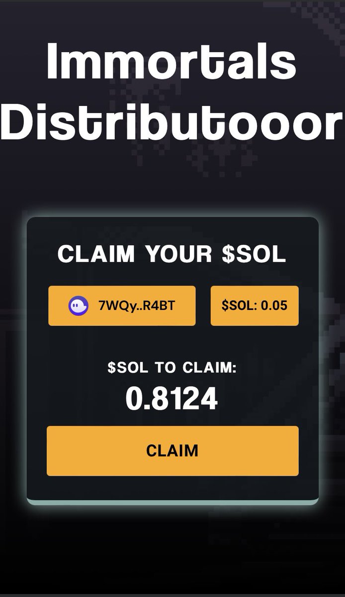 jujucrypto4's tweet photo. First payment kicks in @immortalsSOL https://t.co/TE2bZkybCb