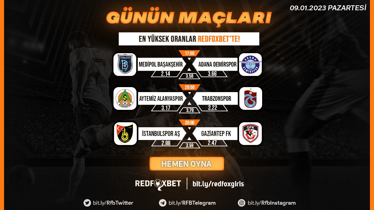 RedHaber1's tweet photo. ⚽️ Yüksek Oranları ile Günün Öne Çıkan Maçları RedFoxBet'te

✅ Heyecan dolu maçların hem heyecanına ortak ol, hemde birbirinden avantajlı bonuslarımız ile bahislerine avantajlı başla!  

🎁 %50 Freebet. 
🎁 %20 Çevrimsiz Spor Bonusu
🎁 %100 Risksiz Bahis. 
🎁 %30 Kripto Bonusu. https://t.co/iNvNMayxj5