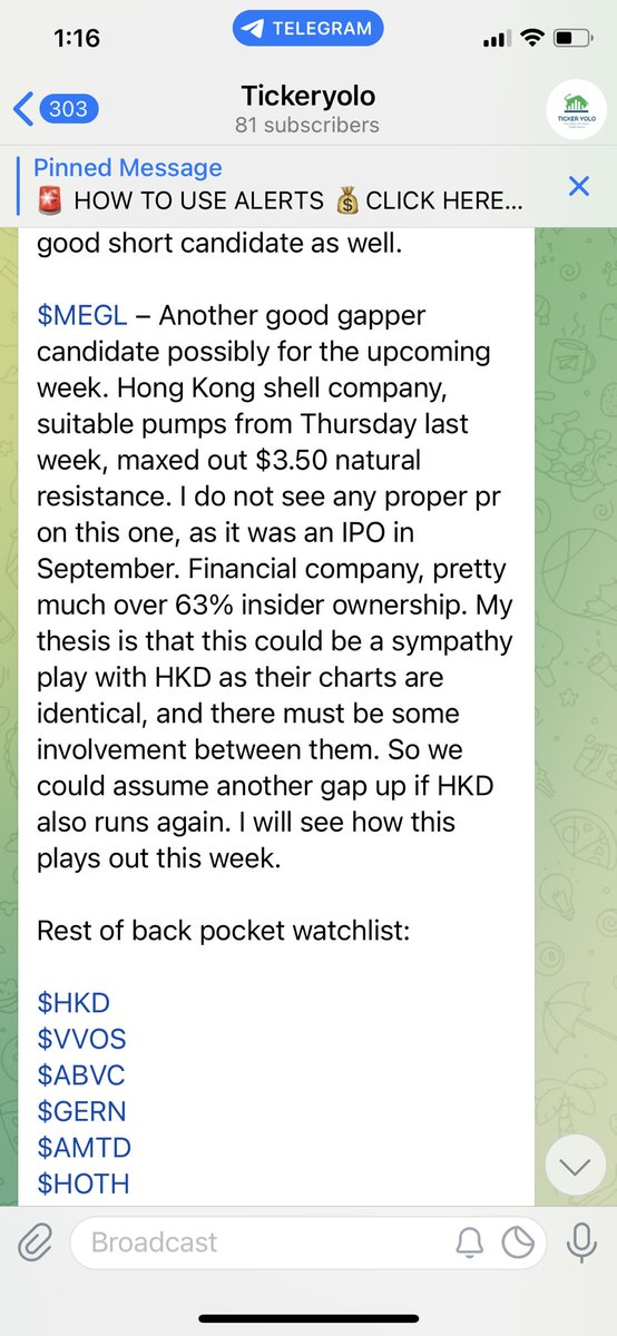 tickeryolo's tweet photo. Check out our weekly investment opportunities 
$ATNF $BLPH $MEGL $HKD $VVOS $ABVC $GERN $AMTD $HOTH https://t.co/zCi8DF5Ubk