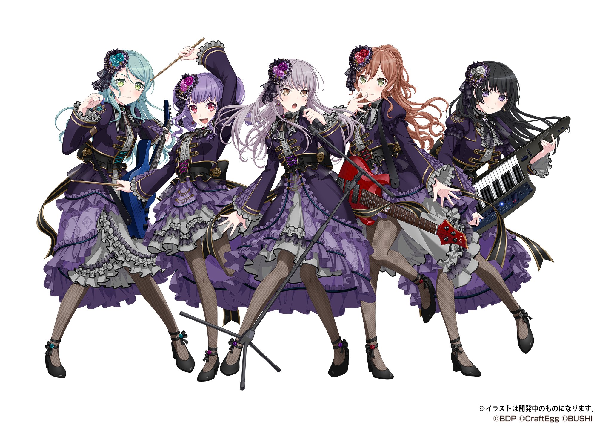 ☆ Bandori Party 🎸 on X: ✨ Key visual for Roselia's Live Show, Farbe!  Live details:   / X