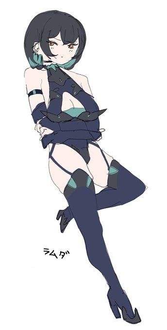 ディテール盛りたいけど描きやすさ重視で控えめに 