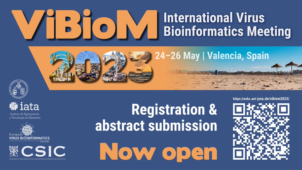 EVirusBioinfC's tweet image. Registration and abstract submission for #ViBioM2023 starts today. Come and join us in May in Valencia for the only conference on #virusbioinformatics. evbc.uni-jena.de/events/vibiom2…
