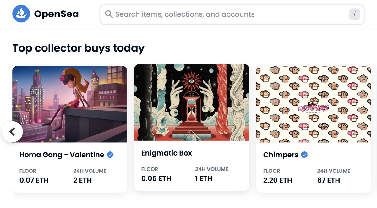 enigmaticbox_'s tweet photo. Look who's on the Opensea home page๐ฅ๐๐ฆ #onchain #enigmaticbox #lootbox #nft https://t.co/9enLBGeZG6
