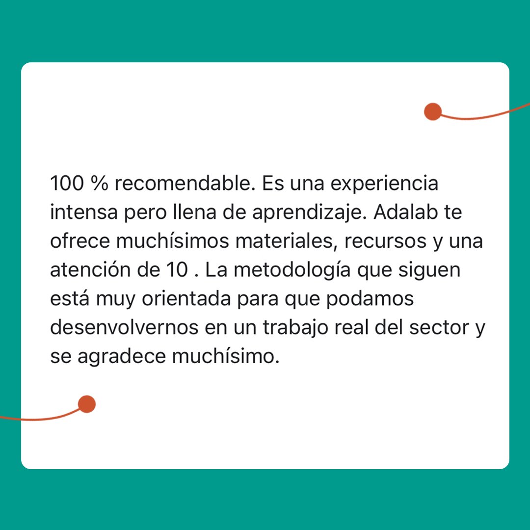 Adalab_Digital's tweet photo. 🚀 Caminamos #juntas para impulsar tu carrera en el sector tecnológico.
🦾 Nuestro equipo humano formado por #docentes, #coaches y #mentoras te acompaña y orienta desde el primer momento hasta que consigas tu primer #empleo como #ProgramadoraWeb o #AnalistaDeDatos. https://t.co/4nb9CDTH0p