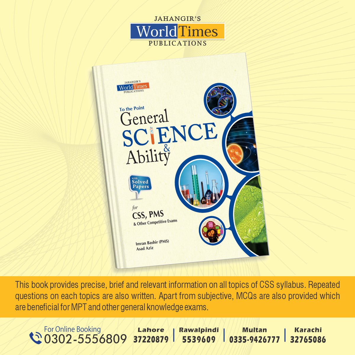 WTPublications's tweet image. To The Point General Science &amp;amp; Ability
JWorld Times Publications
We will dispatch the books through TCS
#JWTPublications #WTIBooks #CSSBooks, #PMSBooks #WorldTimes