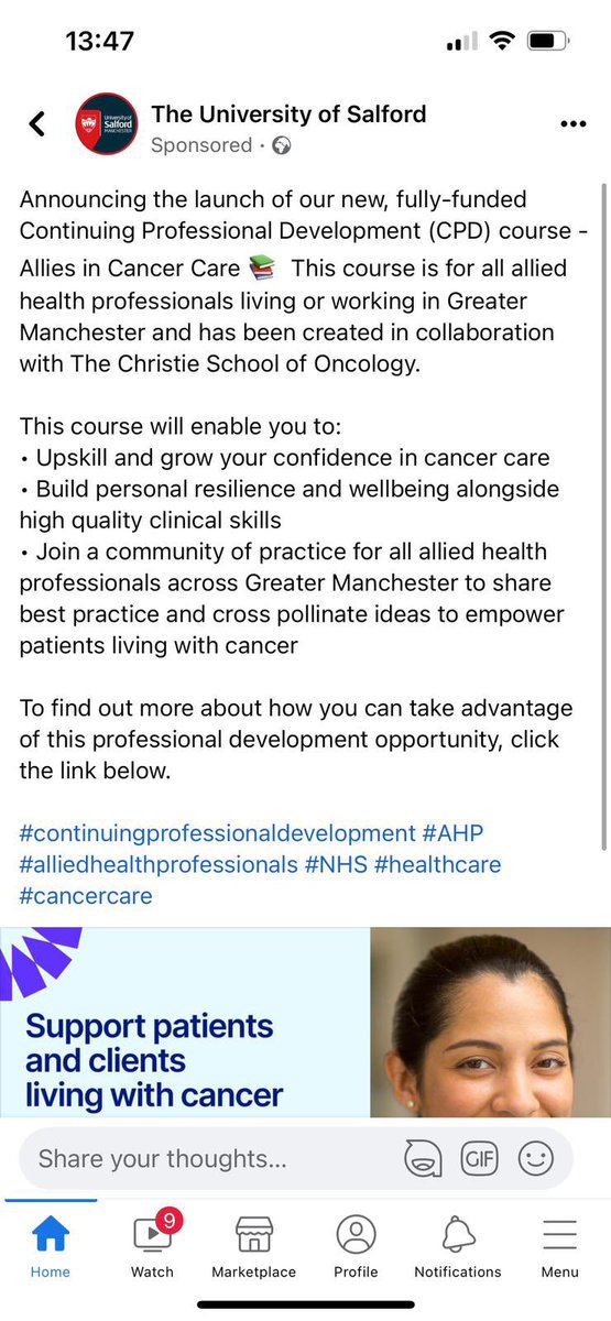 ForsterKamie's tweet photo. Always learning 🤓🧠 can’t wait to start this course @TheChristieSoO and my new job at @TheChristieNHS 👩🏻‍⚕️🩺 https://t.co/InKKbx6TDC