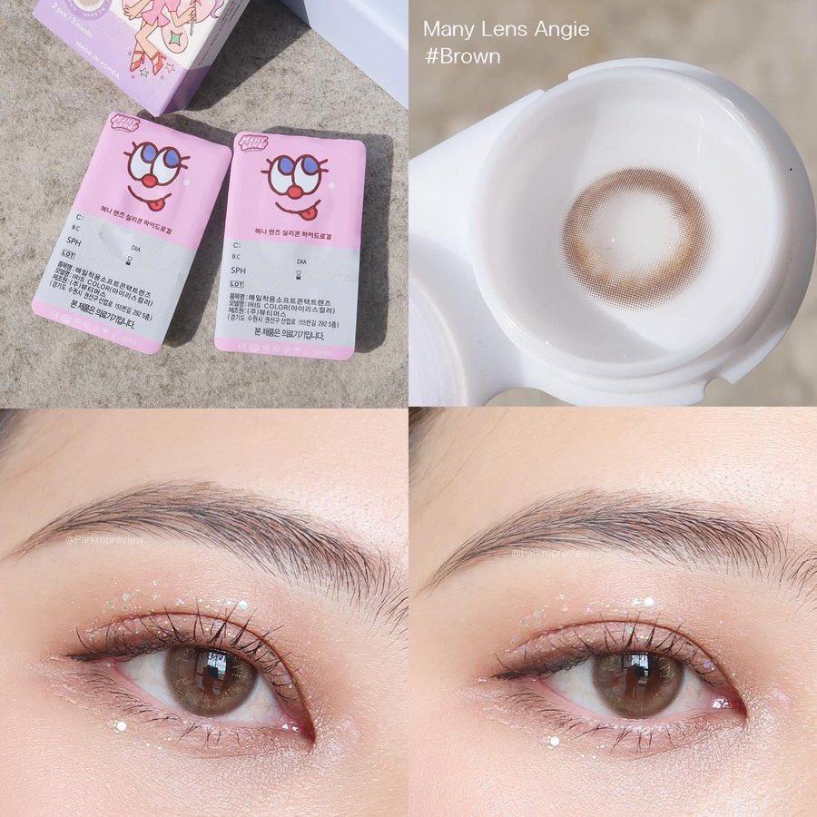 CF1karb's tweet photo. Many lens 390฿ # Angie Brown
เลนส์ราย3เดือน 
ไล่สีละมุนๆ มีดีเทลชิมเมอร์วิงค์เบาๆไม่โป๊ะ น่ารักธรรมชาติเหมือนตาสีอ่อนเป็นประกายแบบนี้แต่เกิด บอร์นทูบีแบ๊ว
Dia 14.0
B.c 8.6
Water 55% ชุ่มชื้นเวอร์
uv protection
Silicone Hydrogel 
Made in Korea
#คอนแทคเลนส์เกาหลี #รีวิวคอนแทคเลนส์ https://t.co/gxgLg8swPe