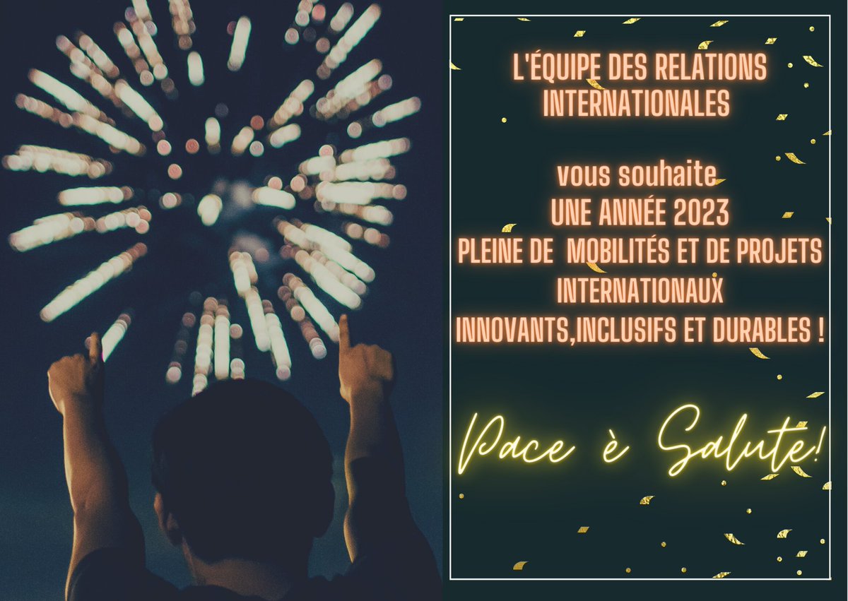 😃Excellente année à toutes et à tous🍾pleine de mobilité 🌍📢Etudiant.e.s de <a href="/UnivCorse/">Università di Corsica</a> ➡️ Plus que quelques jours pour candidater à la Bourse Improving de <a href="/UnivFundazione/">FundazioneUniversità</a> 📅: date limite de candidature est le 12/01/2023 🎯 studia.universita.corsica/plugins/actu/a… #UnivCorsica