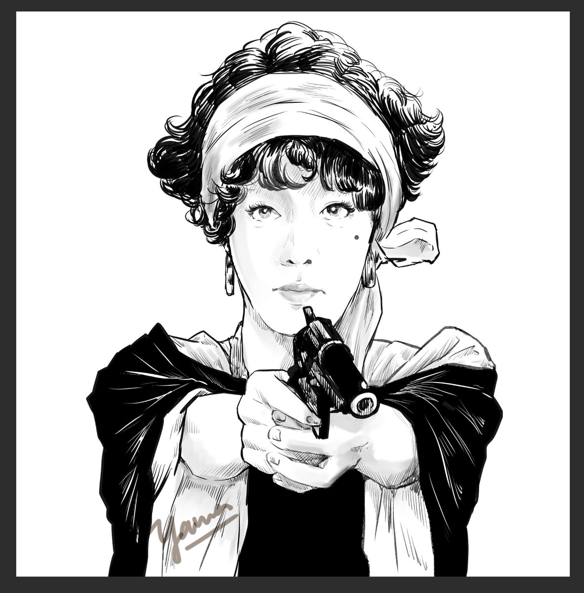 Chizu_Yamamoto's tweet photo. #WIP
#横溝美術部
#黒猫亭事件
#金田一耕助
#鮎子
#K77 https://t.co/Sv68KN71Vt