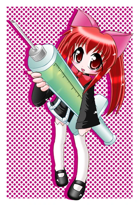 今日クイズの日という事で、もんのすご～く昔に描いた(15年位前?)QMAのアロエたん貼っておきます。#クイズの日 #QMA #アロエ 
