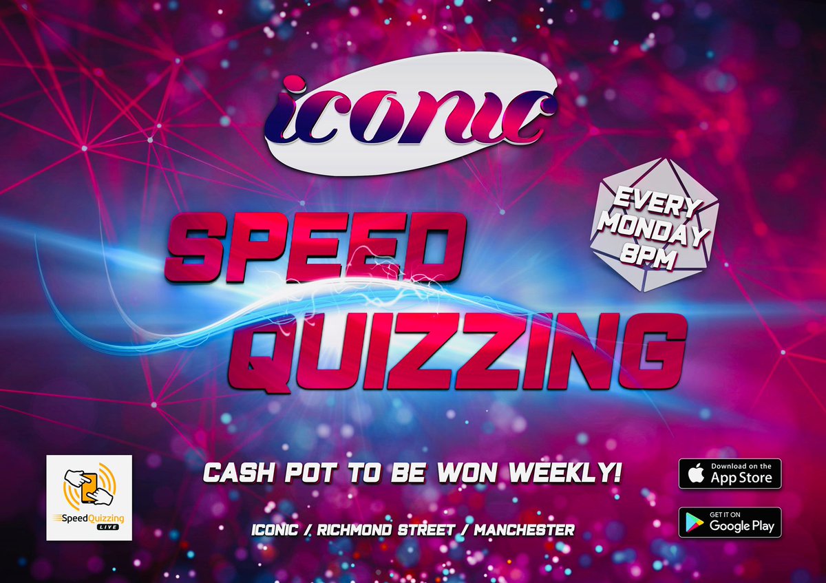 IconicBarMCR's tweet image. Tonight sees the return of our weekly Monday #speedquizzing, send us a DM to book