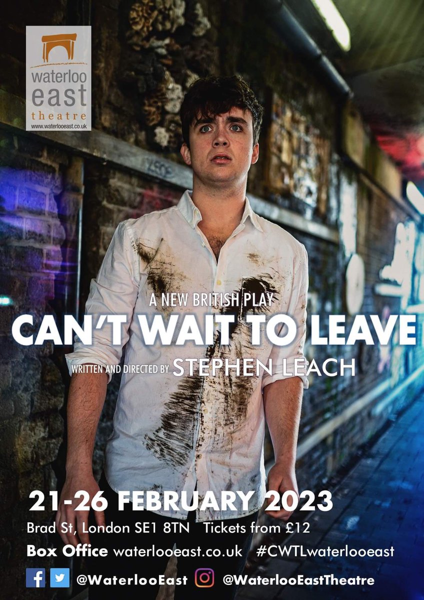 ZJHawkins's tweet photo. Over the moon to be appearing  in 'Can’t Wait To Leave' at Waterloo East next month! Amazing piece of writing by @SirTerenceBoot, very excited to get started! @AgencyVSA
#theatre https://t.co/KEjUoTRsRR
