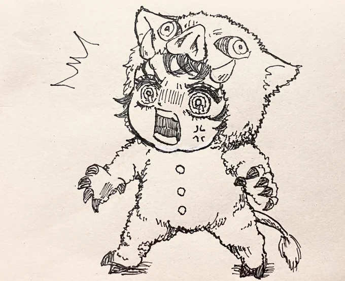 🐗「…✨(理想の俺様…!)」
🌈「かわいいねー、猪に全然見えないね!子豚ちゃんみたい」
🐗「…💢‼️‼️」

せっかく本格イノシシコスを買ってきて上がりかけた株をデリカシーのない発言で台無しにする養父どま

(現パロ童琴伊) 