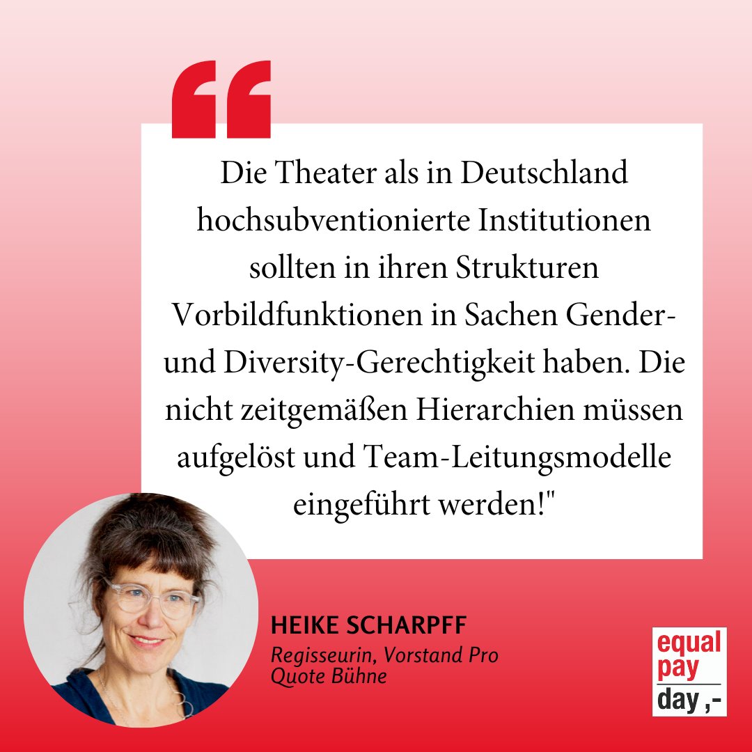 BPW_Germany's tweet photo. "Die Quote stellt keinen Eingriff in die künstlerische Freiheit dar, sondern ermöglicht ganz im Gegenteil viel mehr Menschen ihre künstlerische Freiheit zu entfalten", schreibt Heike Scharpff von Pro Quote Bühne im aktuellen EPD-Journal. #epd2023 #equalpay #proquote #diversity https://t.co/7uxNqHG4yD