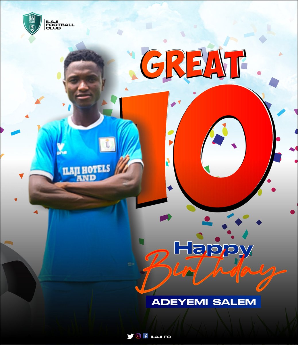 A Great 10 of GLADIATORS 💯
Happy Birthday ADEYEMI SALEM

#AdeyemiSalem
#ilajifc

⚽🎉🎉
