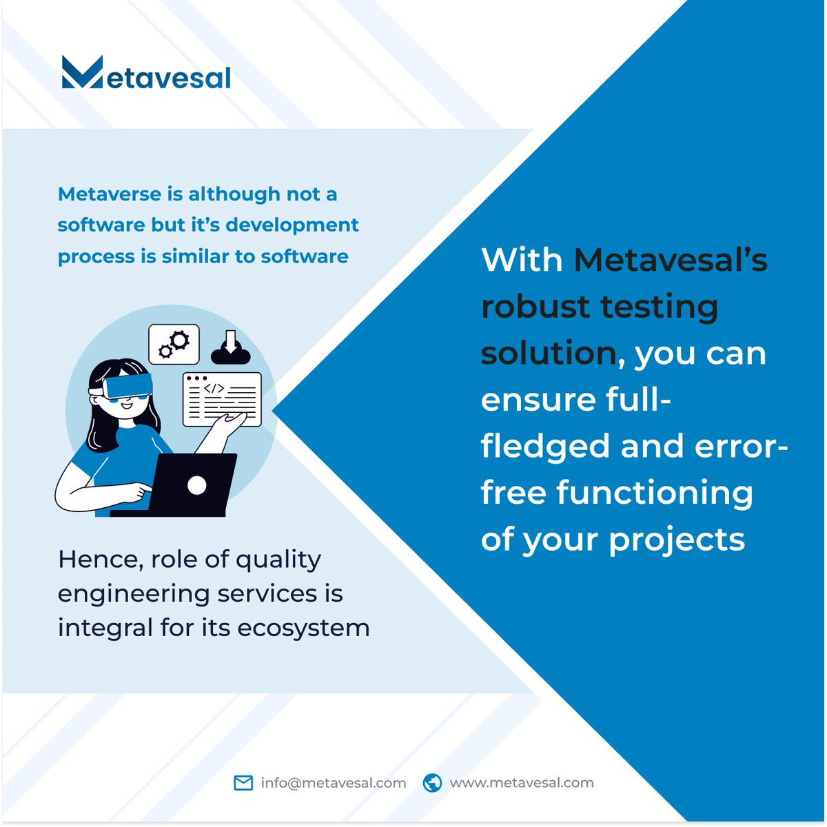 Real_Metavesal's tweet photo. Metaverse is although not a software but it's development process is similar to software

#metavesal #metaverse #metaverseanalytics #metaversetesting #web3.0 https://t.co/y6ayQVdZ5O