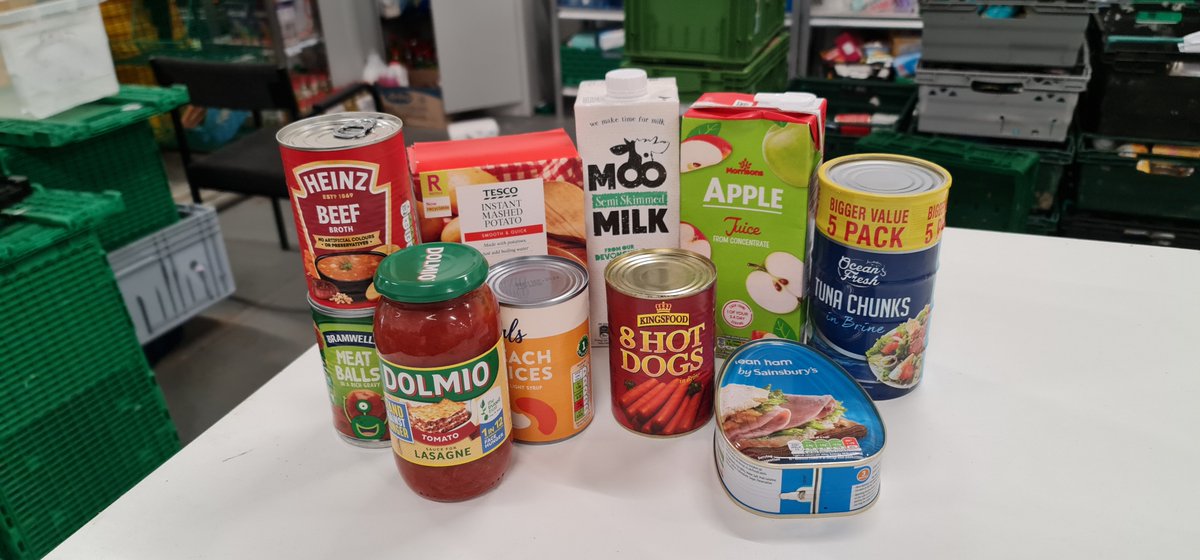 We are currently in need of:
UHT Milk, Long life fruit juice, Instant mash, Tinned fruit, Tinned ham, Tinned hotdogs, Tinned meatballs, Tinned soup, Jars of Pasta sauce, Tinned fish, Cereal &amp; Toilet rolls