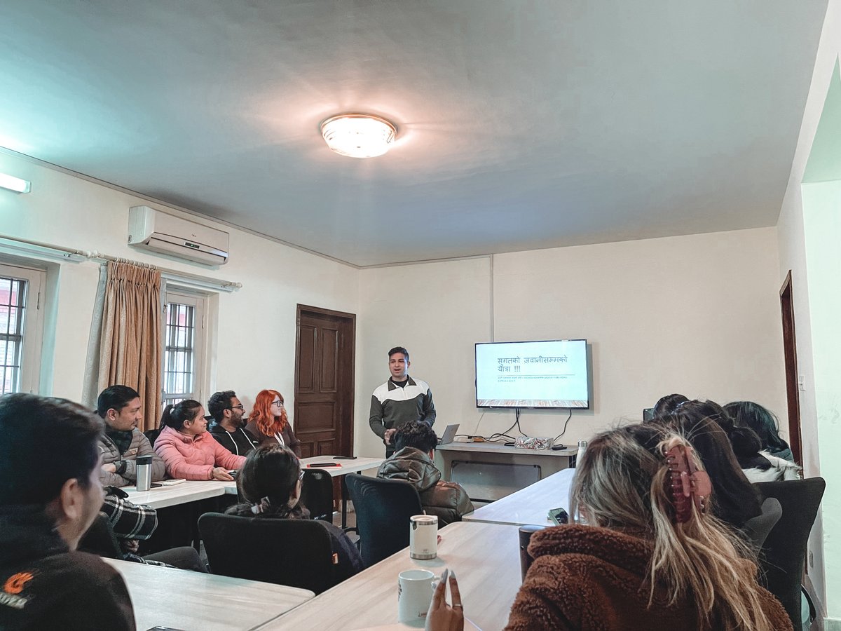 Coderushnepal's tweet photo. This #FridaysatCodeRush, our team members Ishan Shrestha and Sugat Parajuli shared their interests and life experiences with the Code Rush family.
They talked about their passions and lessons learned through experiences.
#CodeRush #LearningHour #LifeExperiences https://t.co/omwlF4uEEJ