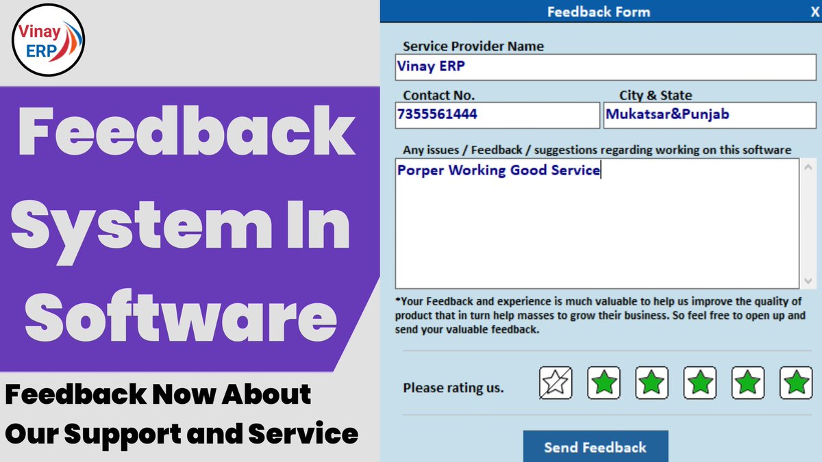 vinayerp1's tweet image. Tutorial Video :- youtu.be/mBbDsKkTto0

Whatsapp Chat Link;
wa.me/917355561444/?…

#vinayerp #oneplussoftware #feedbacksystem #customerfeedback #customerservice #customereview #customersupport #feedback #erpsoftwaredemo