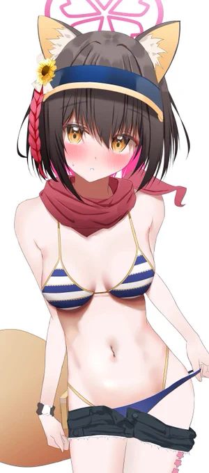 赤面上目遣い水着イズナ 