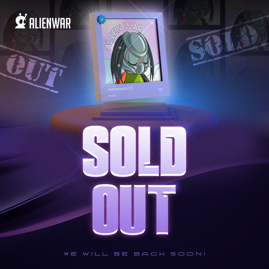 AlienWar_NFT's tweet photo. 𝐒𝐎𝐋𝐃 𝐎𝐔𝐓
We hit 3,620 $Matic. What are you waiting for? Turn on your notification fam. We'll announce the claim time soon 👽👽👽
Thanks for 373 contributors join our drop 🫶

#Soldout #NFTs #NFTCommunity https://t.co/1ZcMgnj5qD
