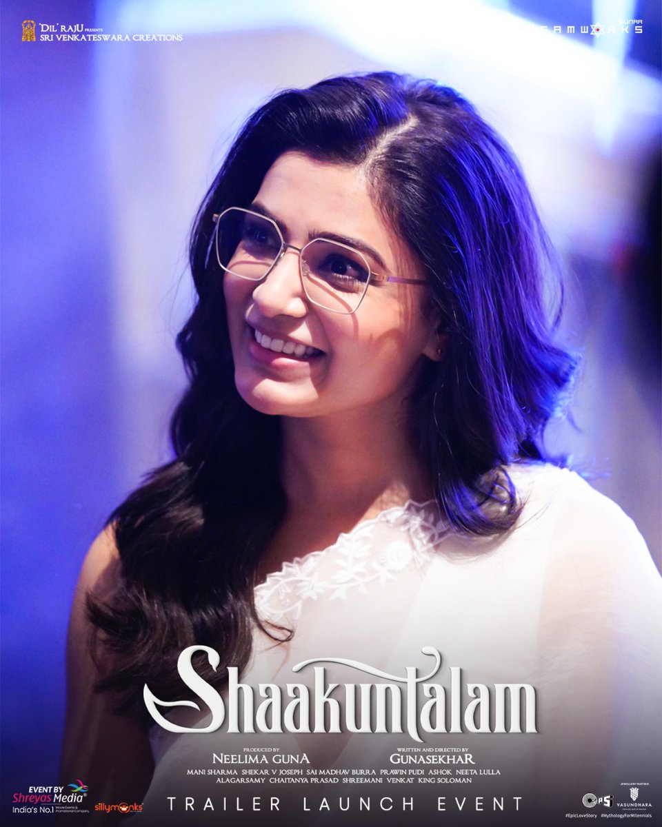 Sam in #ShaakunthalamTrailer launch event 🤍✨ @Samanthaprabhu2 
#ShaakuntalamOnFeb17 #SamanthaRuthPrabhu #Samantha #EpicLoveStory