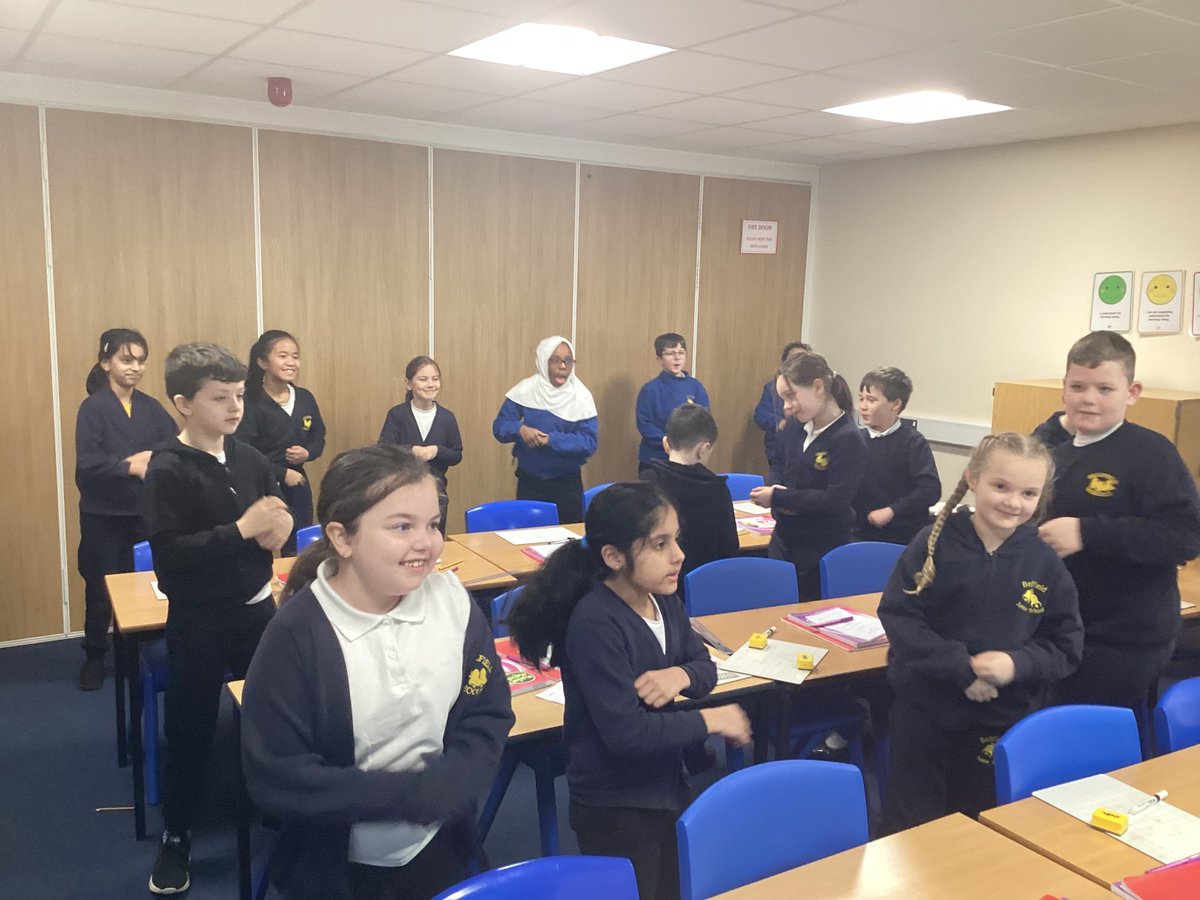 BellfieldJunior's tweet photo. Year 4 getting energised with some 8 times tables and supermovers
#bjsmaths https://t.co/eb8JvXqj6g