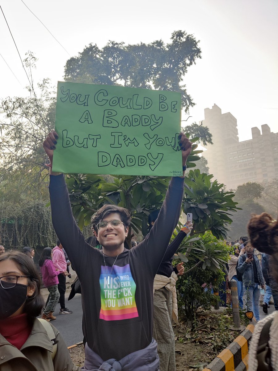 today at #DelhiPrideParade #DelhiQueerPride 🏳️‍🌈🦄💜