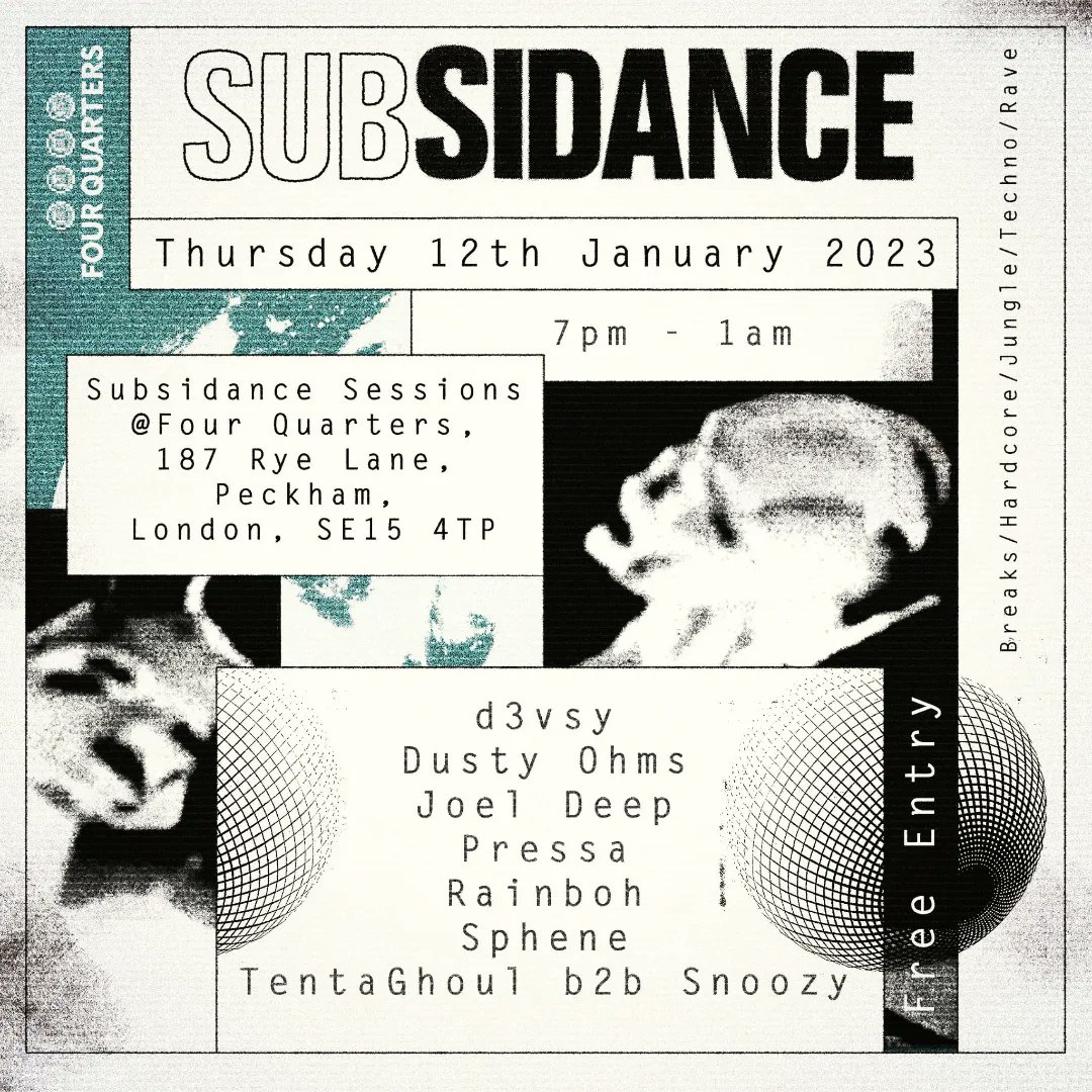 Subsidance's tweet image. @rainboh will now be joining us this Thursday at @fourquartersbar Peckham! 

Also next Sat the 21st alongside @defrostatica &amp;amp; @futurepastzine we will be taking over the legendary @planetwaxuk with a cross-country &amp;amp; international billing! 

🤔special guest??👀

Both FREE ENTRY!
