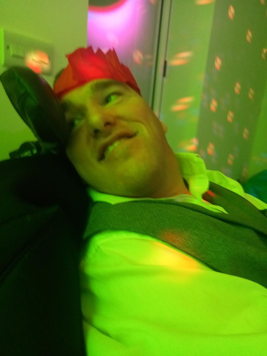 _rainbowliving's tweet photo. Just before Christmas our #ExeterRainbowHouse tenants got dressed up and had a party in the sensory room! You all look fantastic and the party looks lots of fun – thank you for sharing these photographs with us 😀 #IndependentSupportedLiving #Christmas #Party #Celebration https://t.co/ELdjMM0Cy8