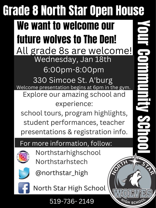 Our grade 8 Open House is just around the corner! We can’t wait to show off our new school and programs. <a href="/RTT_Amherstburg/">River Town Times</a> <a href="/Aburg_TownHall/">Town of Amherstburg</a> <a href="/ron_leclair/">Ron LeClair</a>