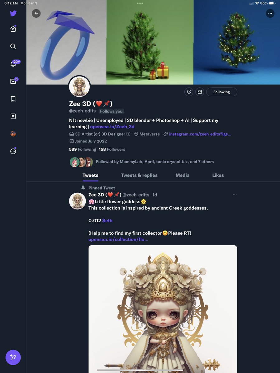 realdonjibo's tweet image. Art share
Please 🙏 
Limit one reply per artist 👩‍🎨 
Tell me if you are waiting for follow back 🙇🏼‍♂️ 
Optional retweet to help your friends 🕊️ 
Yesterday, I collected from art share, artist’s first sale, congratulations 🍾🎈