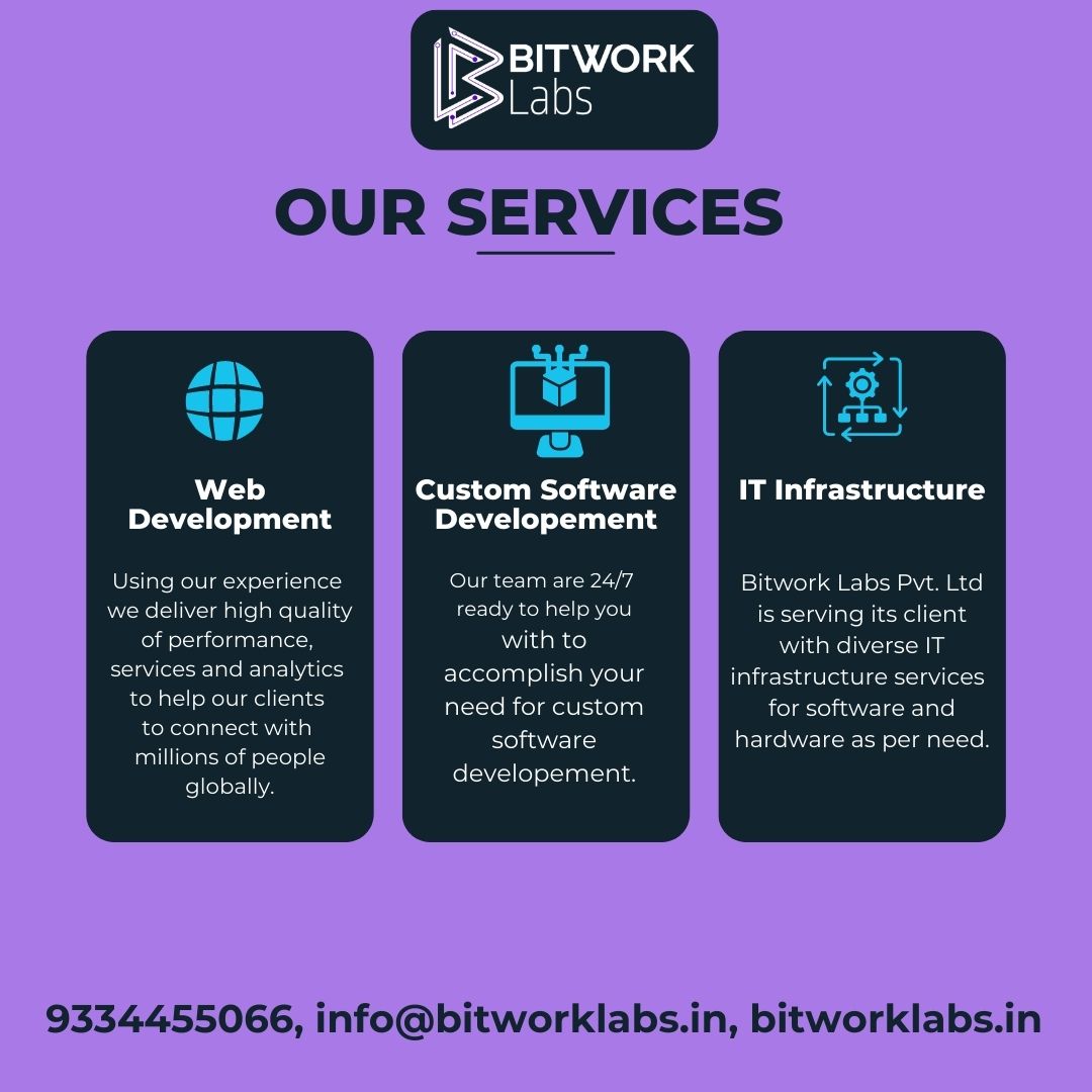BitworkLabs's tweet image. Bitwork Labs is committed to providing the most reliable and best IT solutions for all kinds of businesses with customer satisfaction.
Visit@ bit.ly/3ZyN33p
Web@ bitworklabs.in
#bitworklabs #ITcompany #ITInfrastructure #ITServices #customsoftwaredevelopment