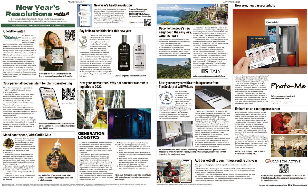 Gameonactive's tweet image. We made it on today’s Metro Newspaper, via the New Year's Resolutions checklist section!!! 

Go get your copy now and spread the word!!

@MetroUK 

#metronewspaper #newyearresolutionchecklist 
#sports #basketball #london #uk