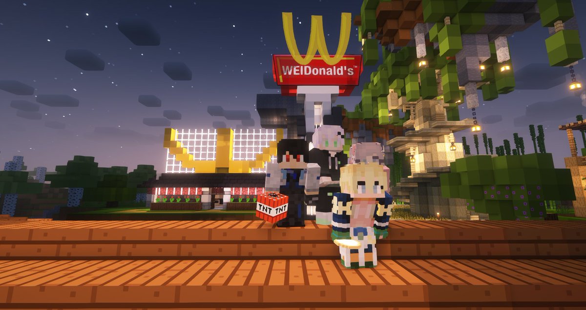 DraBoys_Gea's tweet photo. heheh Balik lagi ke server MC lama, hasilnya Ngebanun MixWEI &amp; WEIDonacld bareng @AsukaNocturnia @ZeroTiden @veronayuika sama babank yang afk @LewinAlgar heheheheh

@WorldEyeS_LIVE 

#mixue #Mixuwei #Minecraft #SakuraMochi #McDonalds #McD #Minecraft https://t.co/tFomgXVFkx