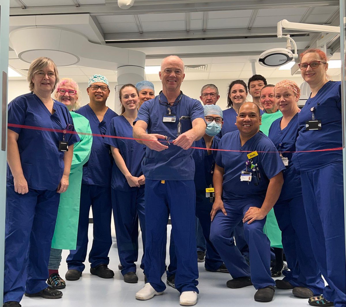 drpaulcrowe's tweet photo. Two state of the art interventional radiology theatres have opened this morning as part of the huge new Heartlands Treatment Centre (HTC) @uhbtrust @NHSEngland, a £97M investment in the local community. My excited team members are straight down to business! #IR #IRAD @BSIR_News https://t.co/NjS1DDmwie