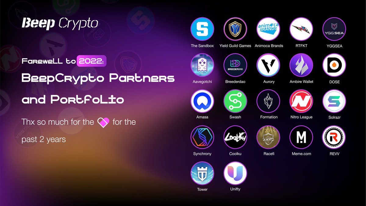 beep_crypto's tweet image. Time flies in the bull and we are so delightful for the last 2 years. It&apos;s been an amazing year and we get so much love and support in NFTs, metaverse and gaming industry.

Thank you for the trust and we will still be there no matter for the bull or bear #Build2023