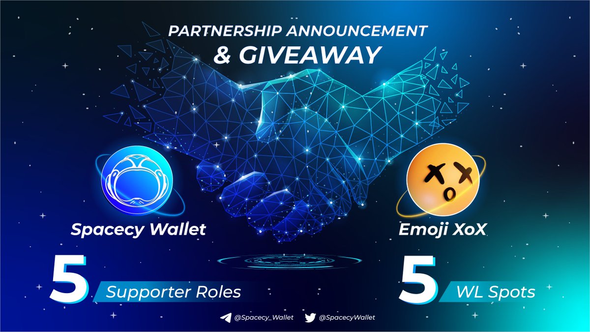 We're thrilled to partner with <a href="/emojixox/">Emoji $XoX</a>, a 3D NFT collection on <a href="/SuiNetwork/">Sui</a> 🎉! We'll giveaway:

🎁 5 WLs from #EmojiXoX
🎁 5 our Supporter roles

Rules:
1⃣ Follow <a href="/SpacecyWallet/">SPACECY Wallet</a> &amp; <a href="/emojixox/">Emoji $XoX</a>
2⃣ ❤️ + RT + Tag 3 fens
3⃣ Join discord.gg/yFgjhHghyh &amp; discord.com/invite/uJ5cHw8…

#Sui