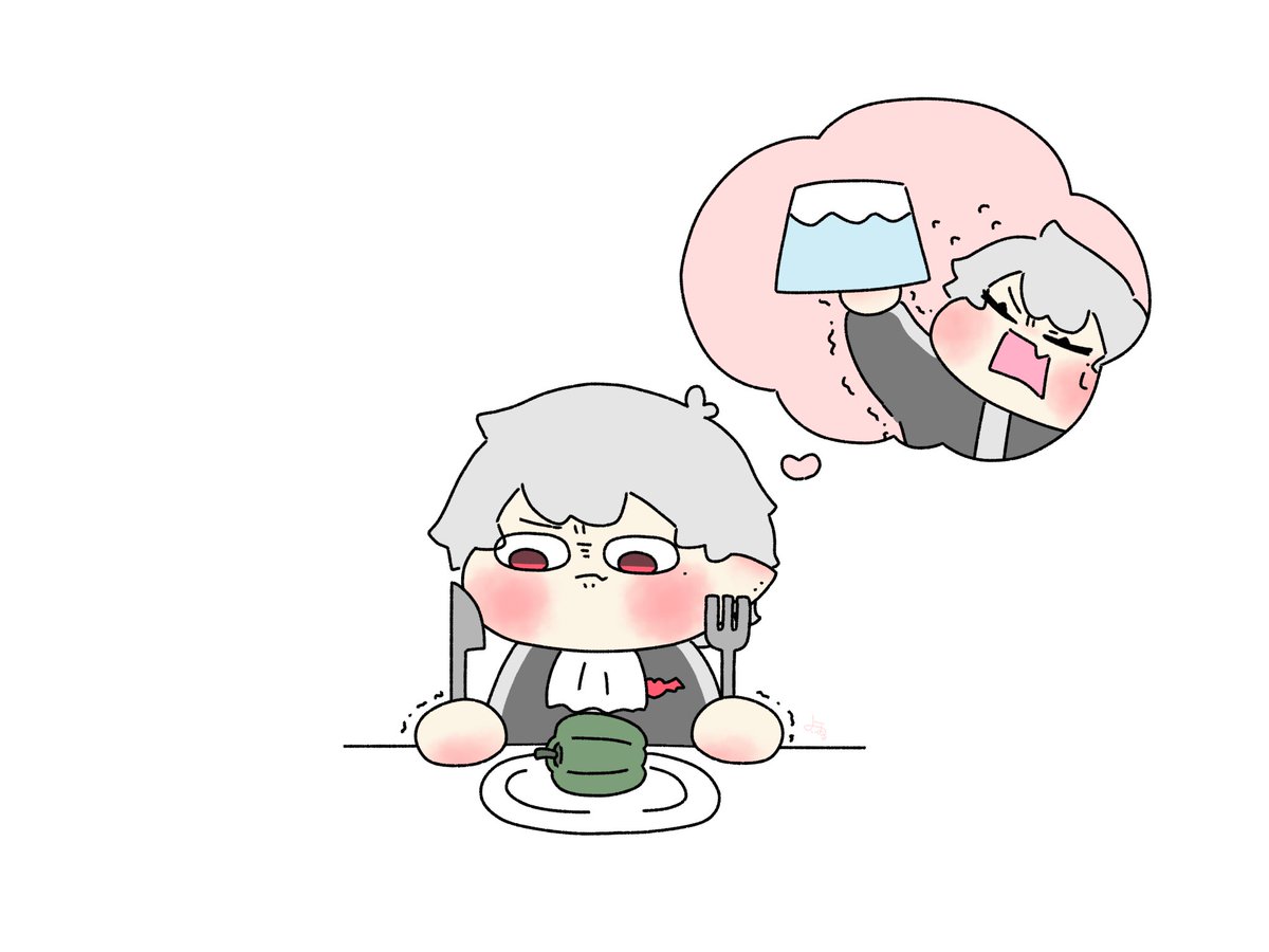 葛葉(にじさんじゲーマーズ) 「「ピーマン食べたらデートして!」コラボ最高でした#KuzuArt #くろなん #」|よいはるのイラスト