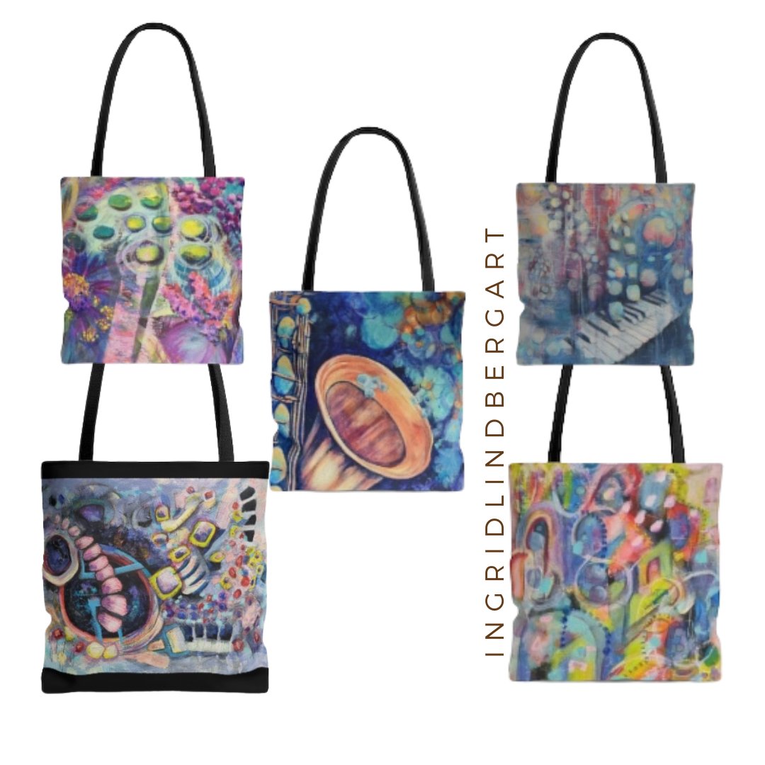 Art on the go?  

#arttotebags #totebag #artgift #abstractart #artbookbag #artonthego #colorfulart #usefulartgift #buyintoart #ayearforart 
Find it here:  ingridlindbergart.com