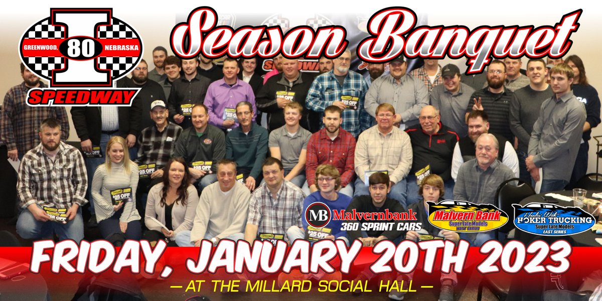 I80Speedway's tweet photo. This is your final reminder that tonight is the final night to order your tickets for the 2022 Banquet! Please head over to https://t.co/AdS9v3I95a to purchase! If you call tomorrow for tickets it will be too late! https://t.co/ROBzwxeg5C