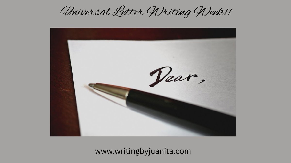 juanitaell45's tweet image. Do you still write hand written letters? Is it a lost art?
Happy #monday everyone!
#universalletterwritingweek #blogger #writer