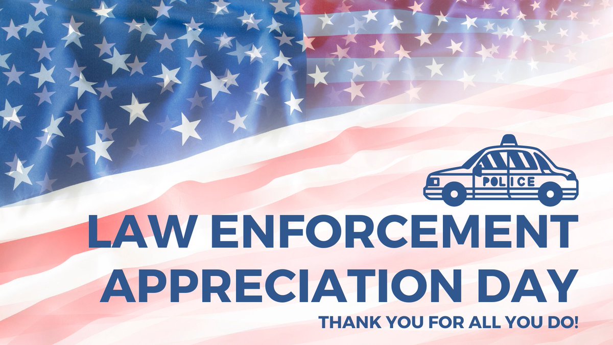 I've had the pleasure of working with many dedicated, hard working law enforcement officers throughout my career. Thank you so much for all that you do. #LawEnforcementAppreciationDay