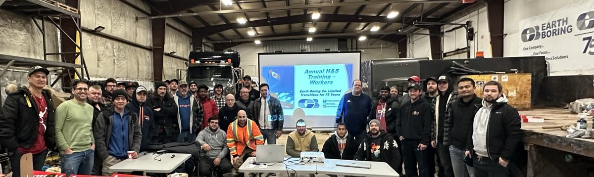 earthboring's tweet image. Closing out the annual safety training for 2023.  Great engagement in the final round of annual safety training.  

Held over 3 days this year to accommodate year end needs on projects - great questions and engagement from the attendees.