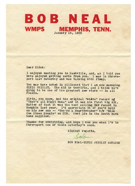 espofootball's tweet photo. #OTD Jan15,1955 Earliest known signed letter from #BobNeal as Elvis Presley's manager. "... This kid is terrific, and I think he's going to be one of the greatest new stars -- in all fields ..." @ElvisPresley https://t.co/aZAQW8LZJe